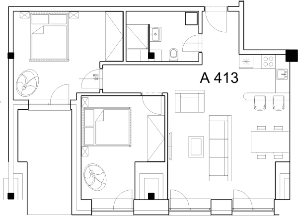 Apartmán A 413